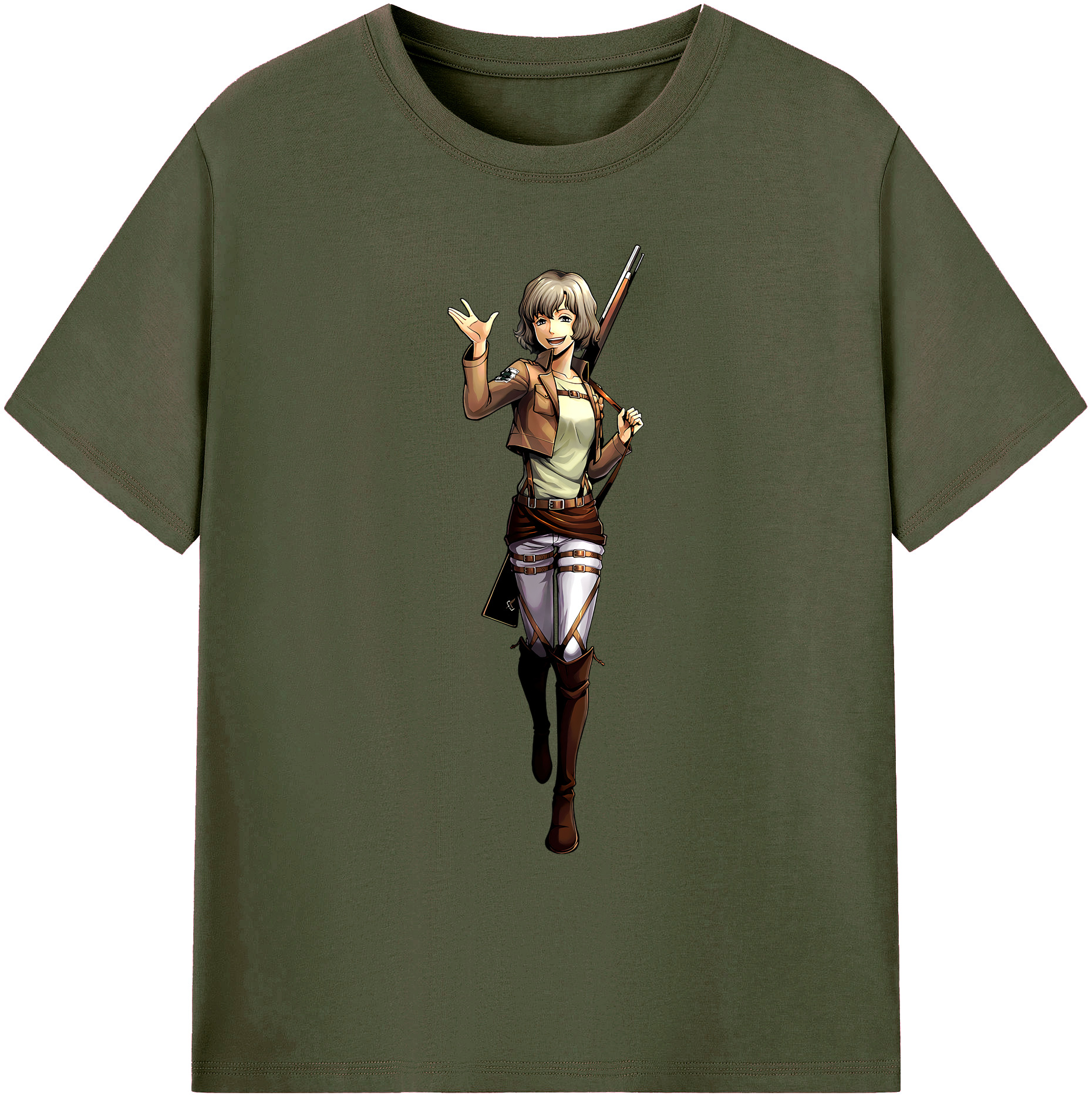 （画像用） 進撃の巨人 ヒツチ Attack on Titan Hitch 綿100％ メンズ半袖Tシャツ｜肌触りやわらか＆通気性